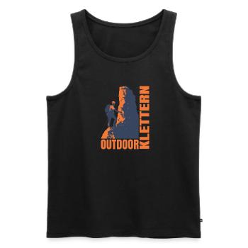 Outdoor Klettern - Männer Premium Bio Tank Top - Schwarz - Vorne - Michal (187cm)