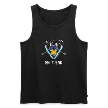 Schnee Wintersport Skifahrer Spruch Schifahren - Männer Premium Bio Tank Top - Schwarz - Vorne - AI Model Male 178 light (178cm)