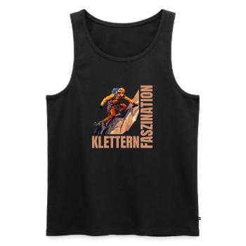 Faszination Klettern - Männer Premium Bio Tank Top - Schwarz - Vorne - Michal (187cm)