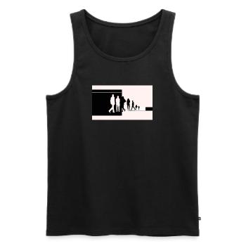 Silhouetten im Übergang - Männer Premium Bio Tank Top - Schwarz - Vorne - AI Model Male 178 light (178cm)