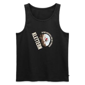 In der Vertikale bin ich Zuhause - Männer Premium Bio Tank Top - Schwarz - Vorne - AI Model Male 178 light (178cm)