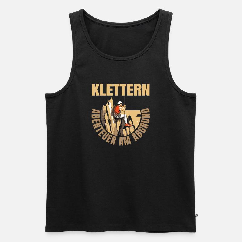 Abenteuer am Abgrund - Männer Premium Bio Tank Top - Schwarz