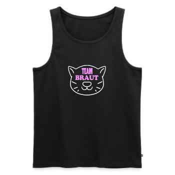 Team Braut Katze Motiv - Männer Premium Bio Tank Top - Schwarz - Vorne - Michal (187cm)