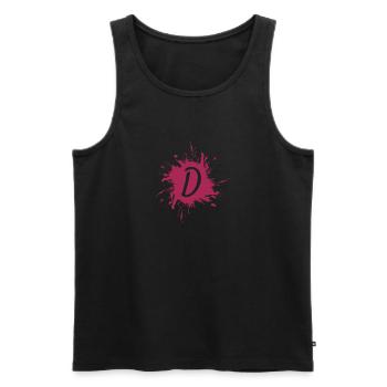 Buchstabe D - Anfangsbuchstabe D - Männer Premium Bio Tank Top - Schwarz - Vorne - AI Model Male 178 light (178cm)