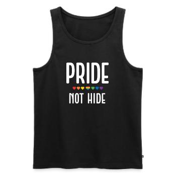 LGBT Pride Month - Pride, Not Hide - Men's Premium Organic Tank Top - black - Front - AI Model Male 178 light (178cm)