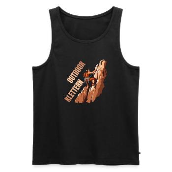 Outdoor Klettern - Männer Premium Bio Tank Top - Schwarz - Vorne - Michal (187cm)