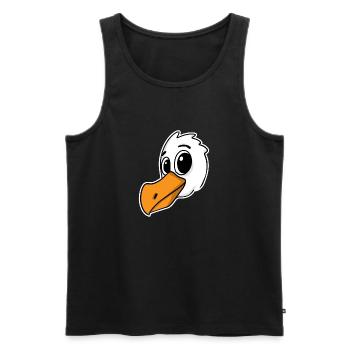 Seagull Bird North Sea - Men's Premium Organic Tank Top - black - Front - Michal (187cm)
