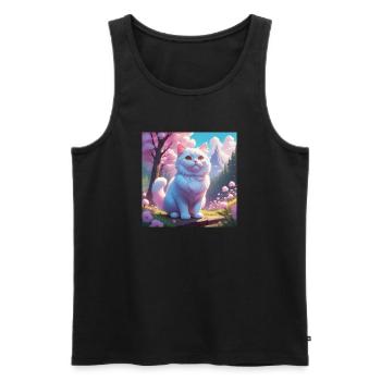 Kittens in the mountains - Men's Premium Organic Tank Top - black - Front - Michal (187cm)