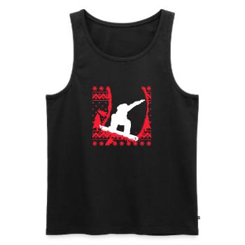 Wintersaison Schifahrer Schifahren Wintersport - Männer Premium Bio Tank Top - Schwarz - Vorne - Michal (187cm)