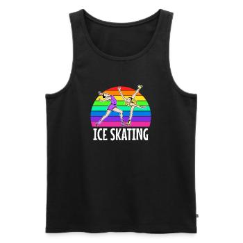 Patinage sur glace Hockey sur glace Snowboard Sports d’hiver Glace - Débardeur bio Premium Homme - noir - Devant - Michal (187cm)