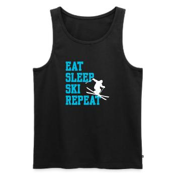 Schifahren Statement Schispringen Wintersport Kalt - Männer Premium Bio Tank Top - Schwarz - Vorne - Michal (187cm)