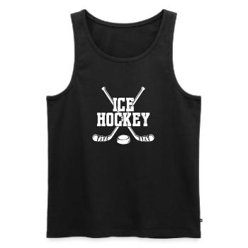 Schnee Snowboard Skifahrer Wintersport Eishockey - Männer Premium Bio Tank Top - Schwarz - Vorne - Michal (187cm)
