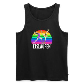 Schifahrer Eislaufen Eishockey Wintersport Kalt - Männer Premium Bio Tank Top - Schwarz - Vorne - Michal (187cm)