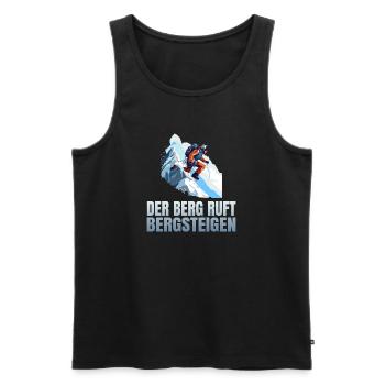 Der Berg ruft - Männer Premium Bio Tank Top - Schwarz - Vorne - Michal (187cm)