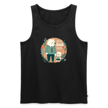 Der beste Vater aller Zeiten. Vatertag - Männer Premium Bio Tank Top - Schwarz - Vorne - Michal (187cm)