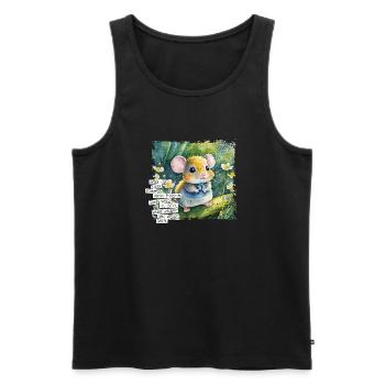Was Du hast können viele haben - Maus Poster - Männer Premium Bio Tank Top - Schwarz - Vorne - AI Model Male 178 light (178cm)