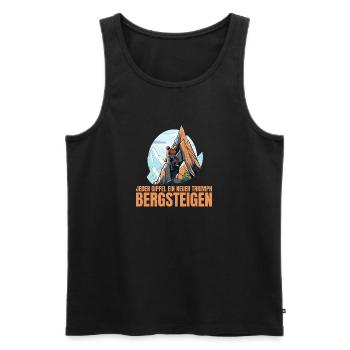 Jeder Gipfel - Männer Premium Bio Tank Top - Schwarz - Vorne - Michal (187cm)