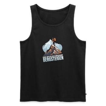 Berge sind der beste Rückzugsort - Männer Premium Bio Tank Top - Schwarz - Vorne - Michal (187cm)