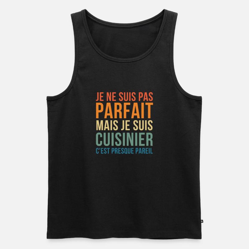 Ein perfekter Koch - Männer Premium Bio Tank Top - Schwarz