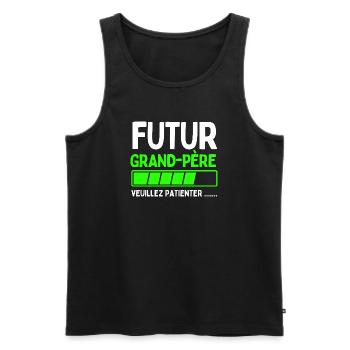 Future grandfather - Men's Premium Organic Tank Top - black - Front - Michal (187cm)
