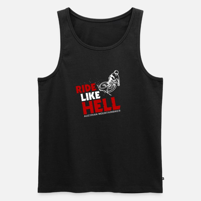 AUSTRIAN MOUNTAINBIKER Downhill - Männer Premium Bio Tank Top - Schwarz