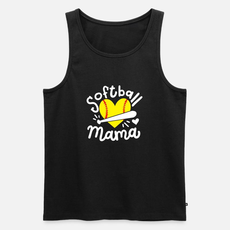 Softball Mama - Männer Premium Bio Tank Top - Schwarz