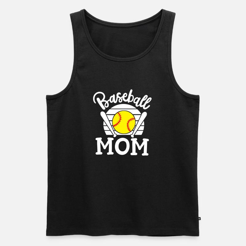 Baseball Mama - Männer Premium Bio Tank Top - Schwarz