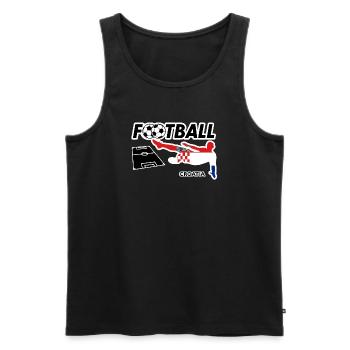 Fièvre du football Croatie - Débardeur bio Premium Homme - noir - Devant - Michal (187cm)
