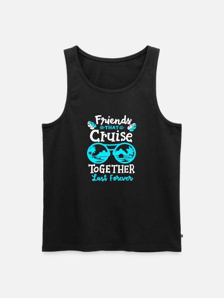 Freunde Kreuzfahrt Urlaub - Männer Premium Bio Tank Top - Schwarz