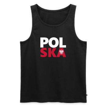 Polen - Männer Premium Bio Tank Top - Schwarz - Vorne - Michal (187cm)