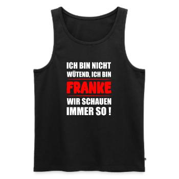 Ich bin Franke – Lustiger Fränkischer Spruch - Männer Premium Bio Tank Top - Schwarz - Vorne - Michal (187cm)