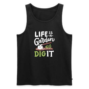 Garten Gartenarbeit - Männer Premium Bio Tank Top - Schwarz - Vorne - Michal (187cm)