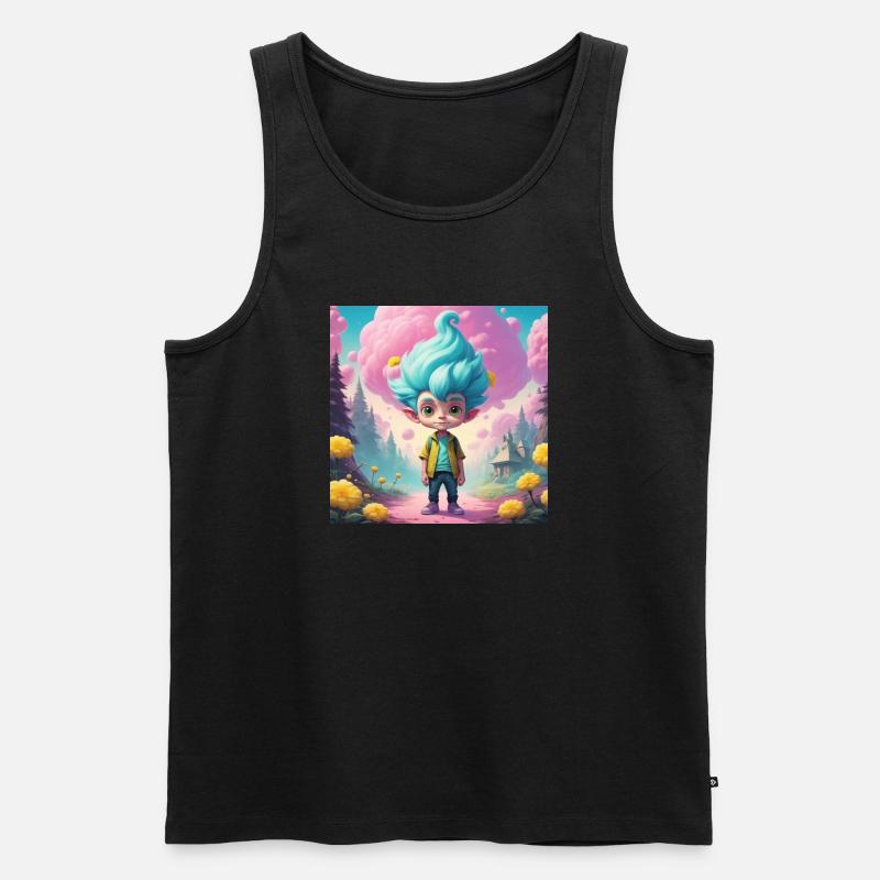 Goblin im Märchenwald - Männer Premium Bio Tank Top - Schwarz