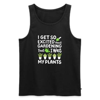 Garten Gartenarbeit Gießkanne - Männer Premium Bio Tank Top - Schwarz - Vorne - Michal (187cm)