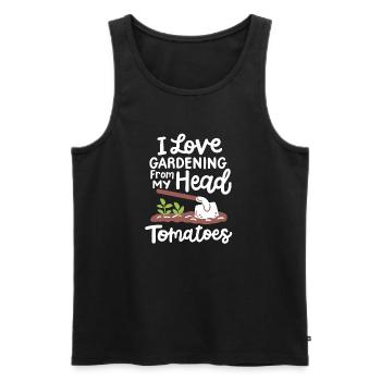 Garten Gartenarbeit - Männer Premium Bio Tank Top - Schwarz - Vorne - Michal (187cm)