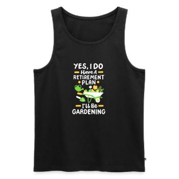 Garten Gartenarbeit Pflanzen - Männer Premium Bio Tank Top - Schwarz - Vorne - Michal (187cm)