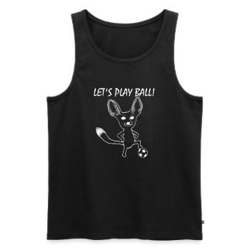 Fennek Let's Play Ball! - Männer Premium Bio Tank Top - Schwarz - Vorne - Michal (187cm)