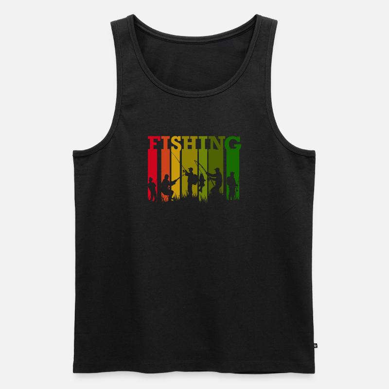 Angeln - Männer Premium Bio Tank Top - Schwarz
