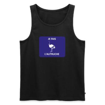 Ich stecke den Kopf in den Sand - Männer Premium Bio Tank Top - Schwarz - Vorne - AI Model Male 178 light (178cm)