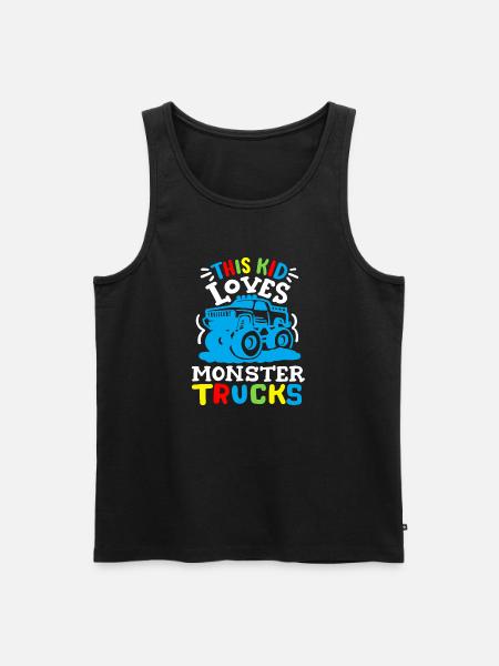 Monstertrucks für Kinder - Männer Premium Bio Tank Top - Schwarz