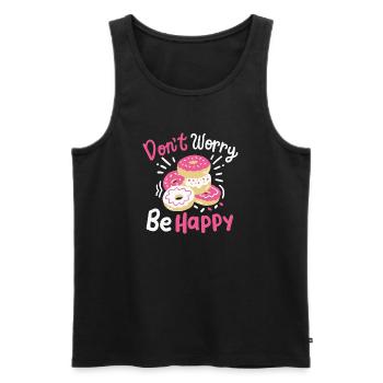 Donut inspirierend - Männer Premium Bio Tank Top - Schwarz - Vorne - Michal (187cm)