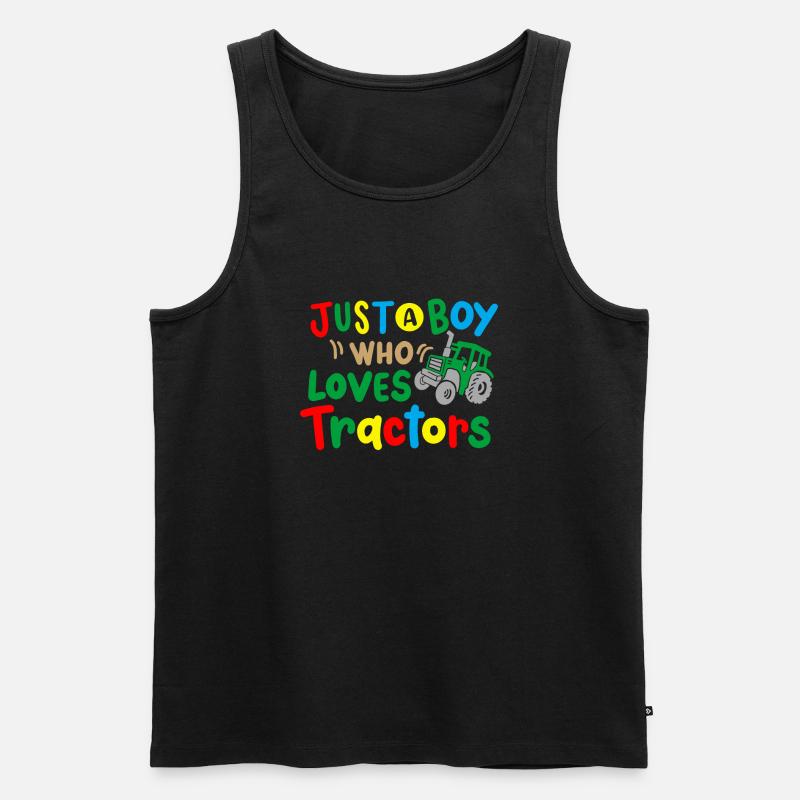 Traktor Traktor-Liebhaber - Männer Premium Bio Tank Top - Schwarz