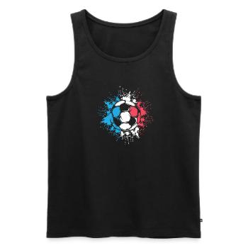Frankreich Fußball Explosion Fußballer Logo icon - Männer Premium Bio Tank Top - Schwarz - Vorne - Michal (187cm)