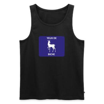 Doe Eyes - Men's Premium Organic Tank Top - black - Front - AI Model Male 178 light (178cm)