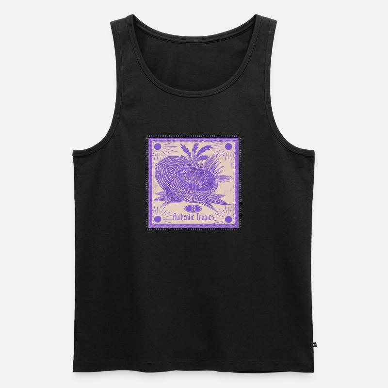 Authentic Tropics Fruchtbild - Männer Premium Bio Tank Top - Schwarz