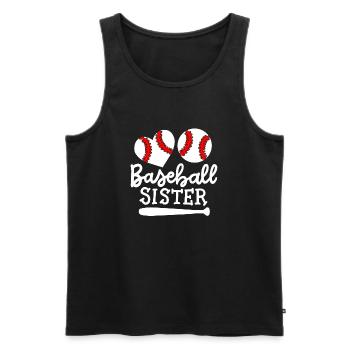 Baseball Baseballspieler Schwester - Männer Premium Bio Tank Top - Schwarz - Vorne - Michal (187cm)