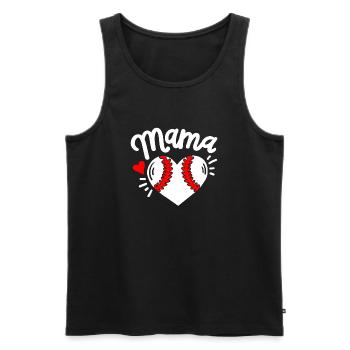 Baseball Mama Baseballspieler - Männer Premium Bio Tank Top - Schwarz - Vorne - Michal (187cm)