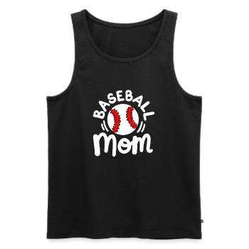 Baseball Baseball-Spieler Baseball-Mama - Männer Premium Bio Tank Top - Schwarz - Vorne - Michal (187cm)
