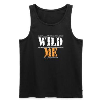 Citation de WILD ME - Débardeur bio Premium Homme - noir - Devant - Michal (187cm)