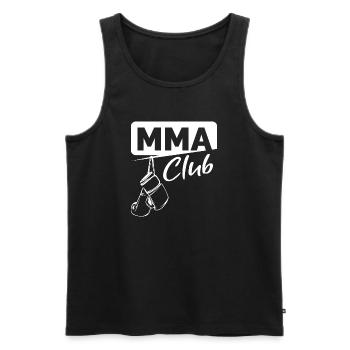 Icône du logo du club d’arts martiaux MMA Gym Dojo FIghter - Débardeur bio Premium Homme - noir - Devant - Michal (187cm)